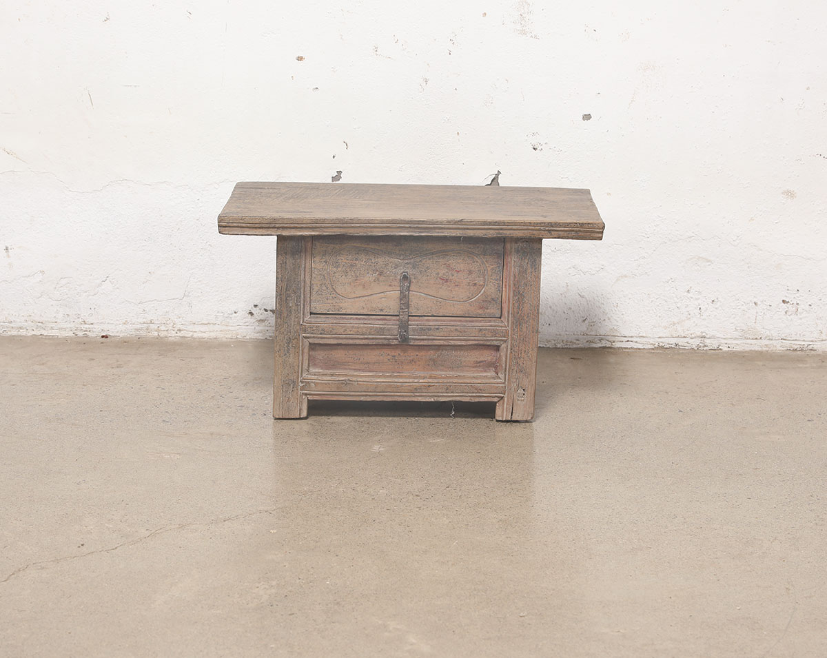 Vintage Chinese Elm Small Cabinet, 23x14x13H - Image 3