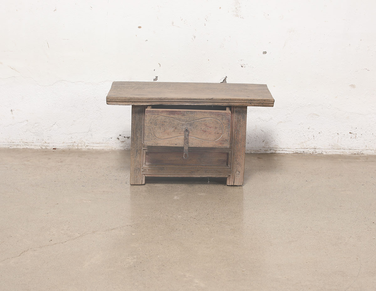 Vintage Chinese Elm Small Cabinet, 23x14x13H - Image 4