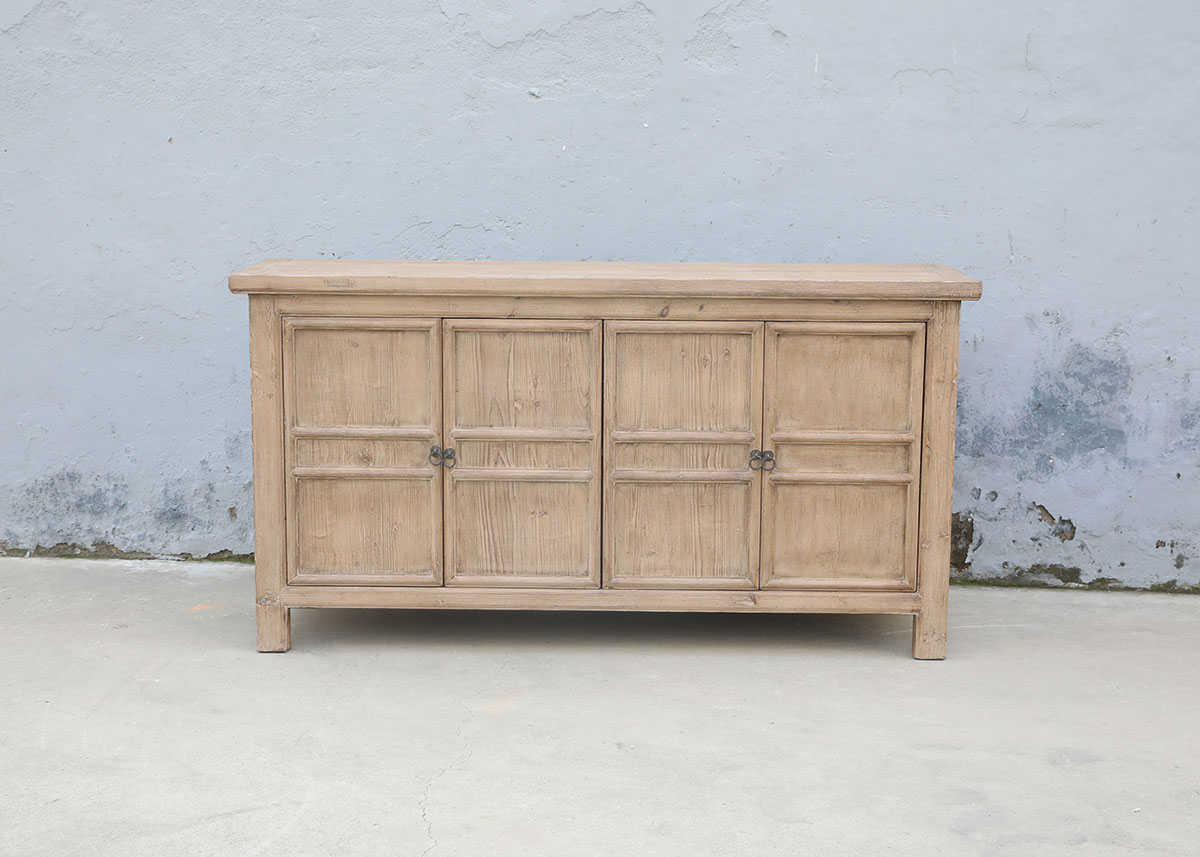Antique Chinese Pine Cabinet, 64x18x33.5H - Image 4