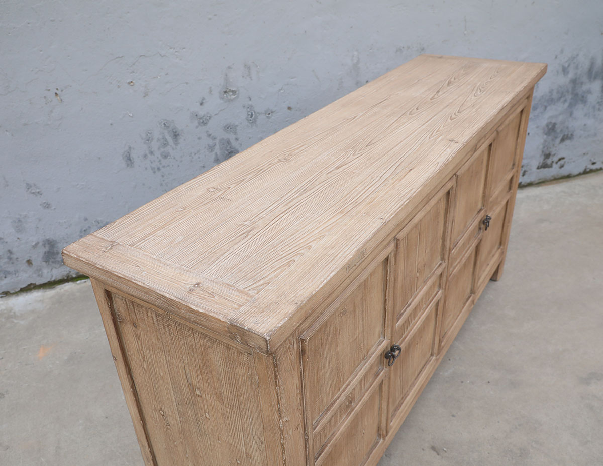 Antique Chinese Pine Cabinet, 64x18x33.5H - Image 3