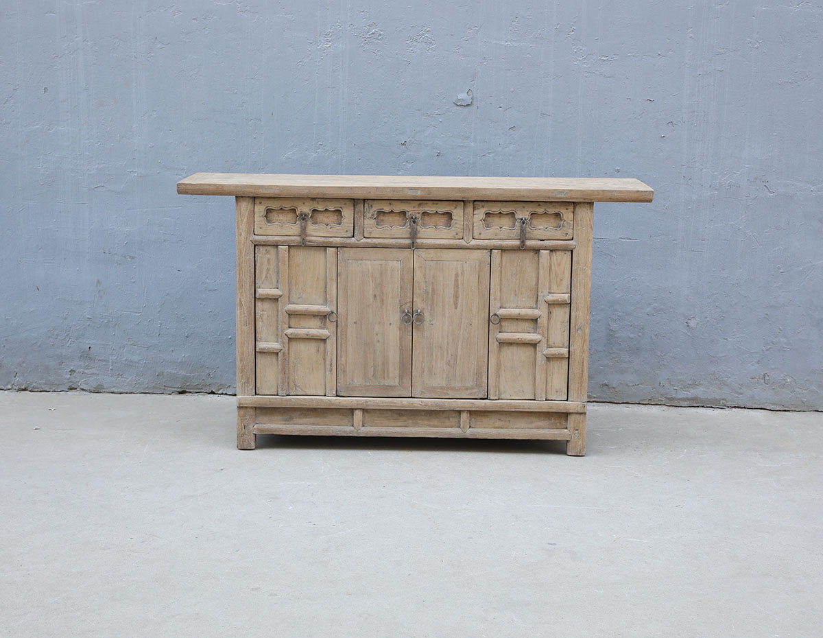 Antique Chinese Pine Cabinet, 62.5x18x36H - Image 4