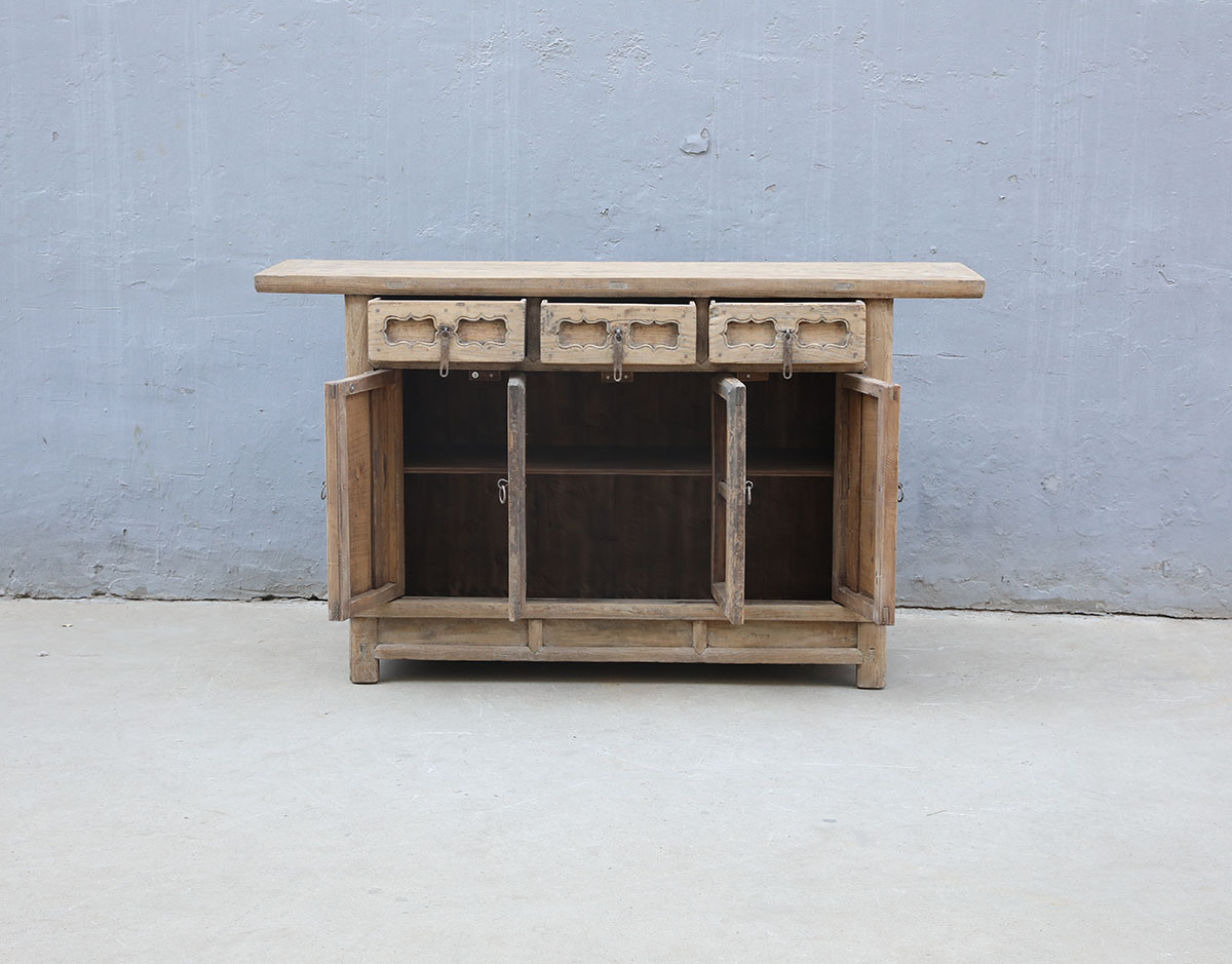 Antique Chinese Pine Cabinet, 62.5x18x36H - Image 5