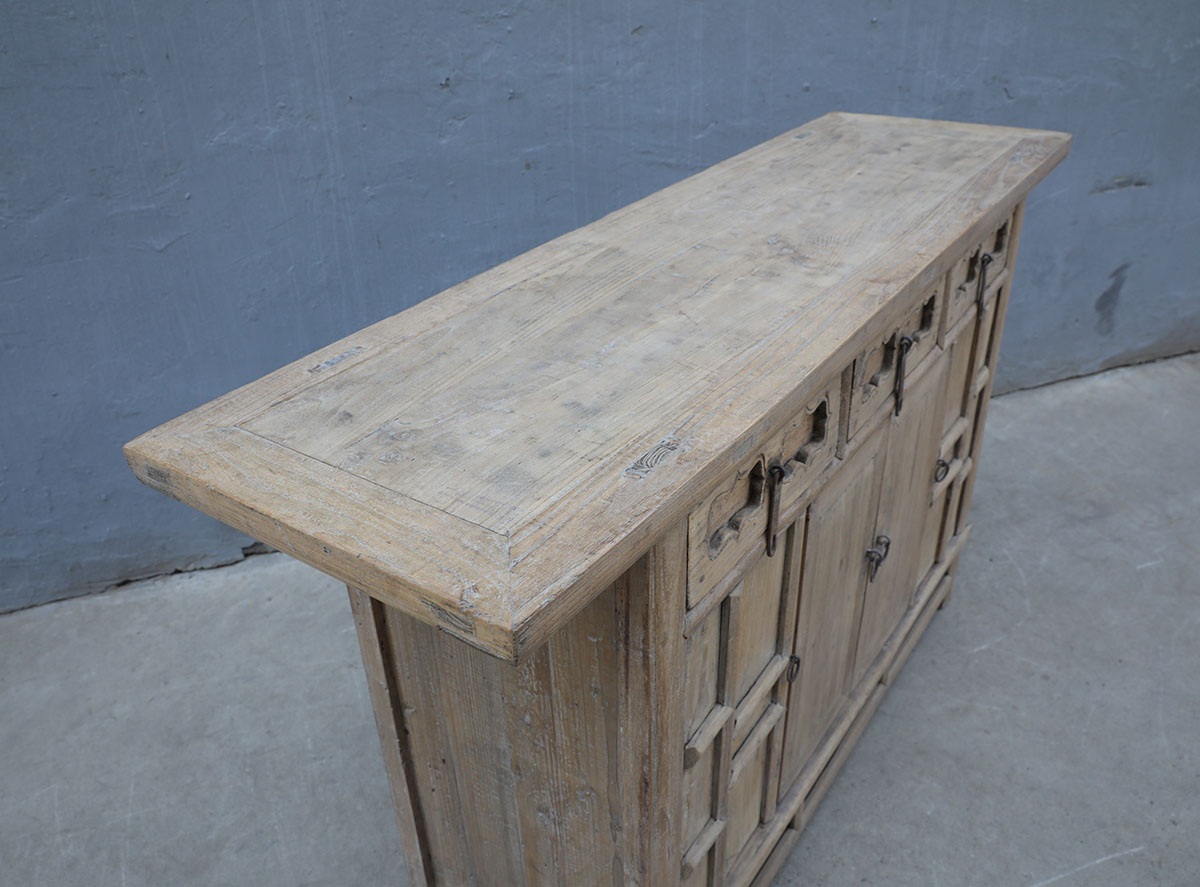 Antique Chinese Pine Cabinet, 62.5x18x36H - Image 3