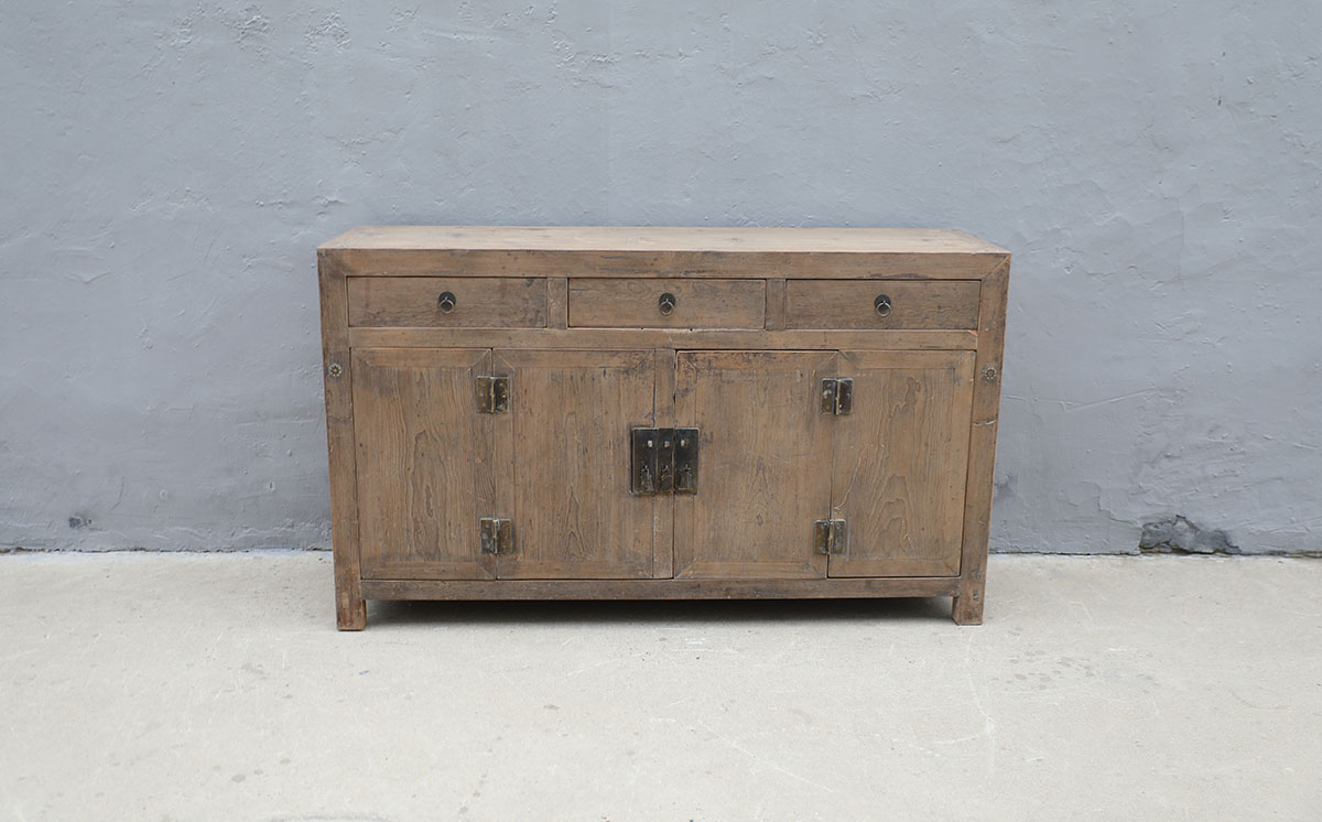 Antique Chinese Pine Cabinet, 62x18x36H - Image 4