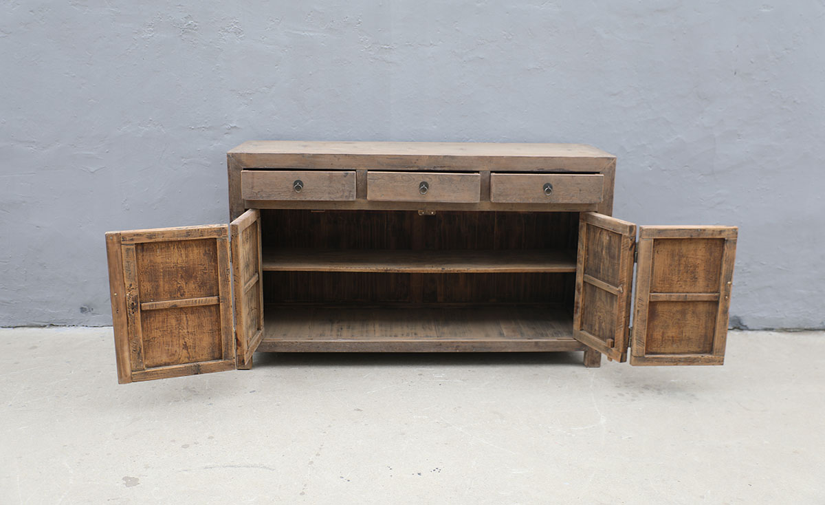 Antique Chinese Pine Cabinet, 62x18x36H - Image 5