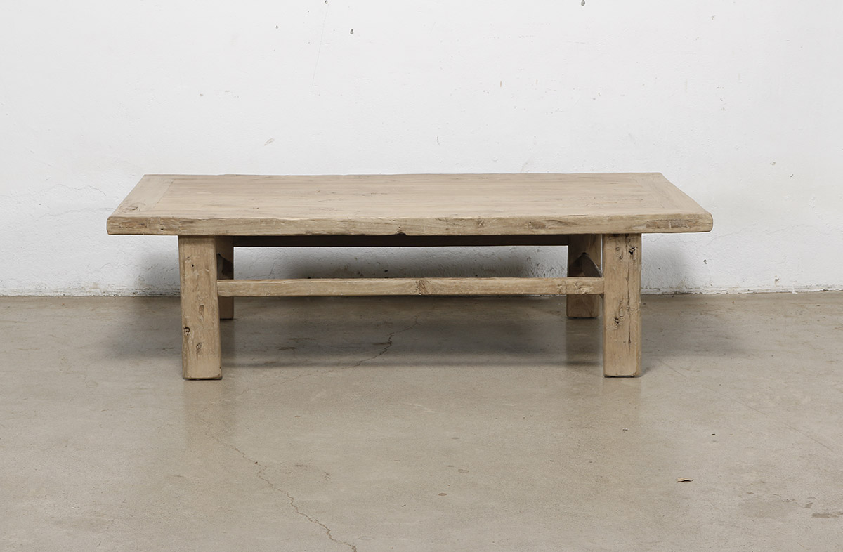 Vintage Chinese Elm Coffee Table, 66x36x18H - Image 4