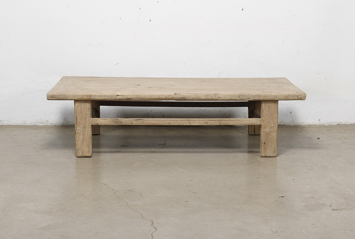 Vintage Chinese Elm Coffee Table, 71x36x18H - Image 4