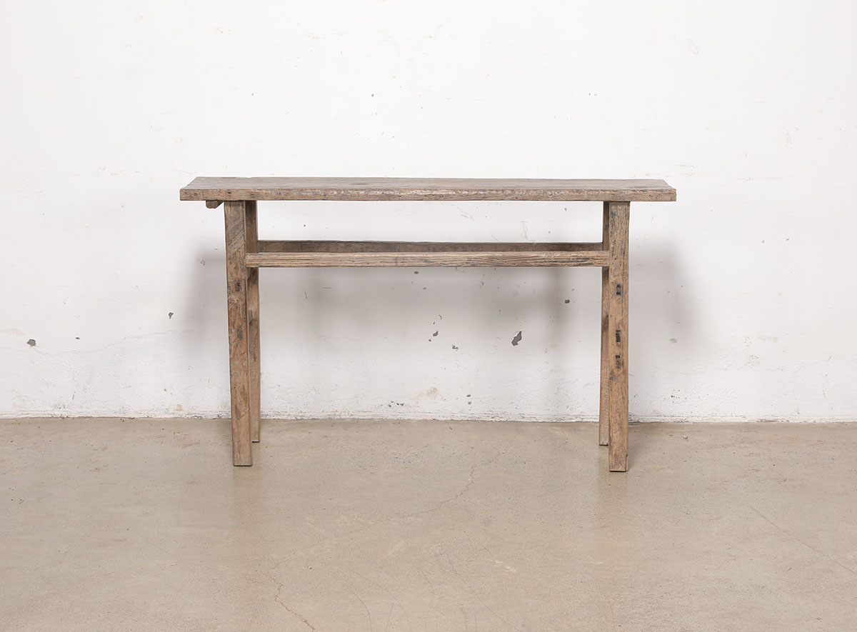 Vintage Rustic Pine Console Table, 57.5x14x34H - Image 3