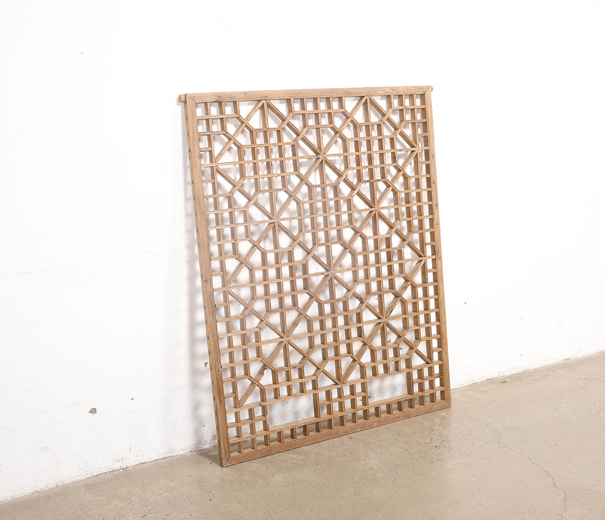 Vintage Chinese Pine Window Panel, 46.5x1.5x57H - Image 3