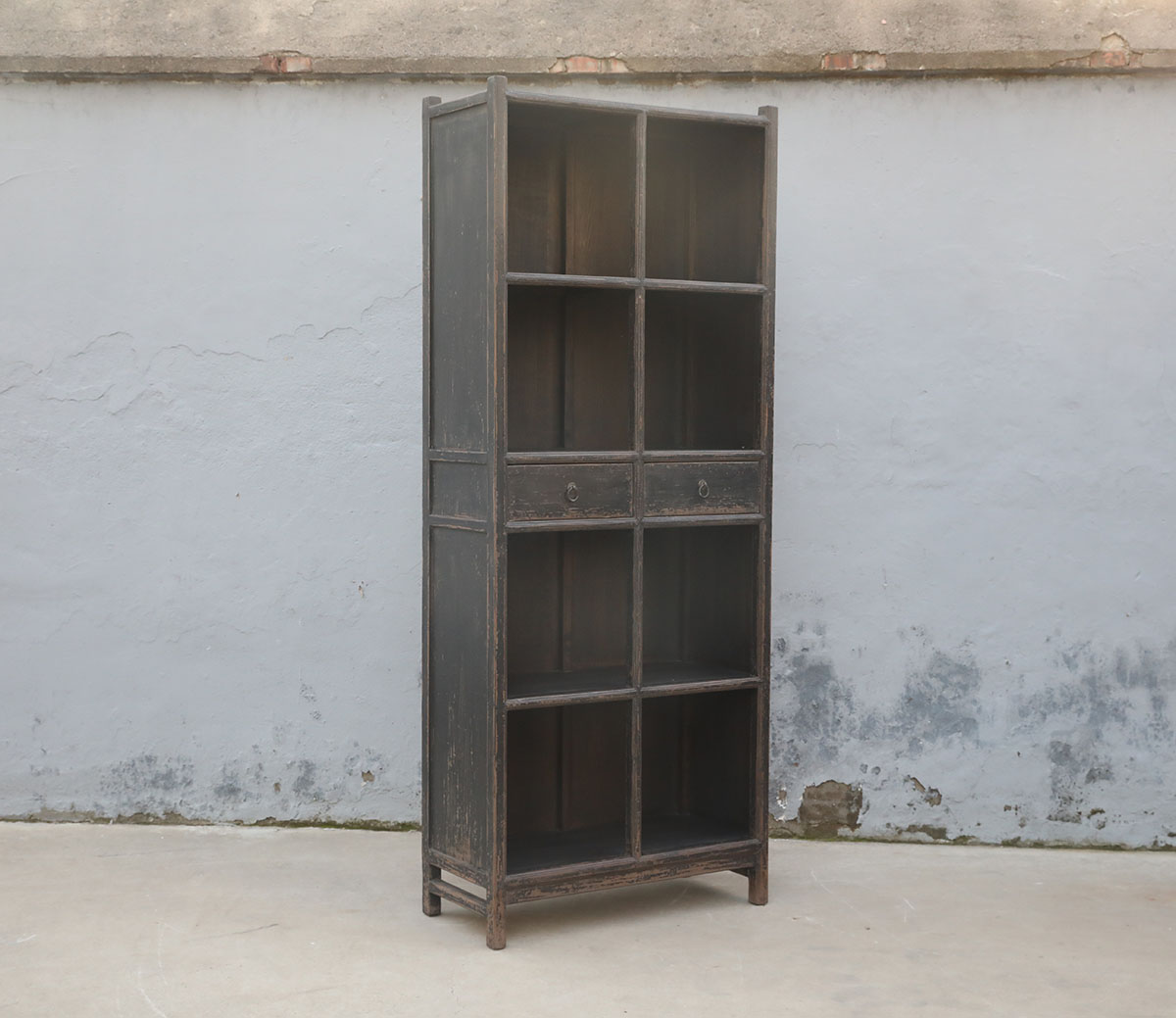 Reclaimed Pine Painted Bookshelf, 35.5x16.5x89H - Image 3