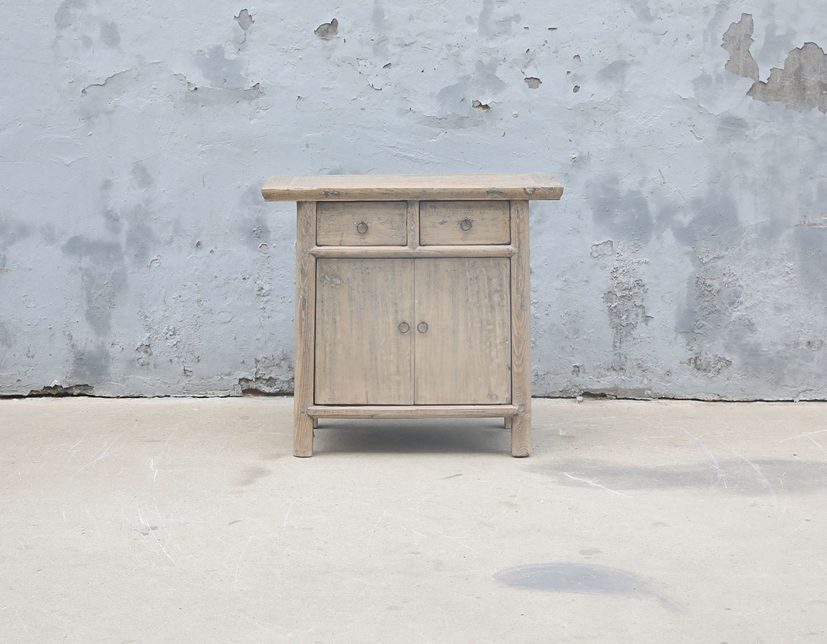 Vintage Chinese Elm Hall Cabinet, 33.5x18x31H - Image 4