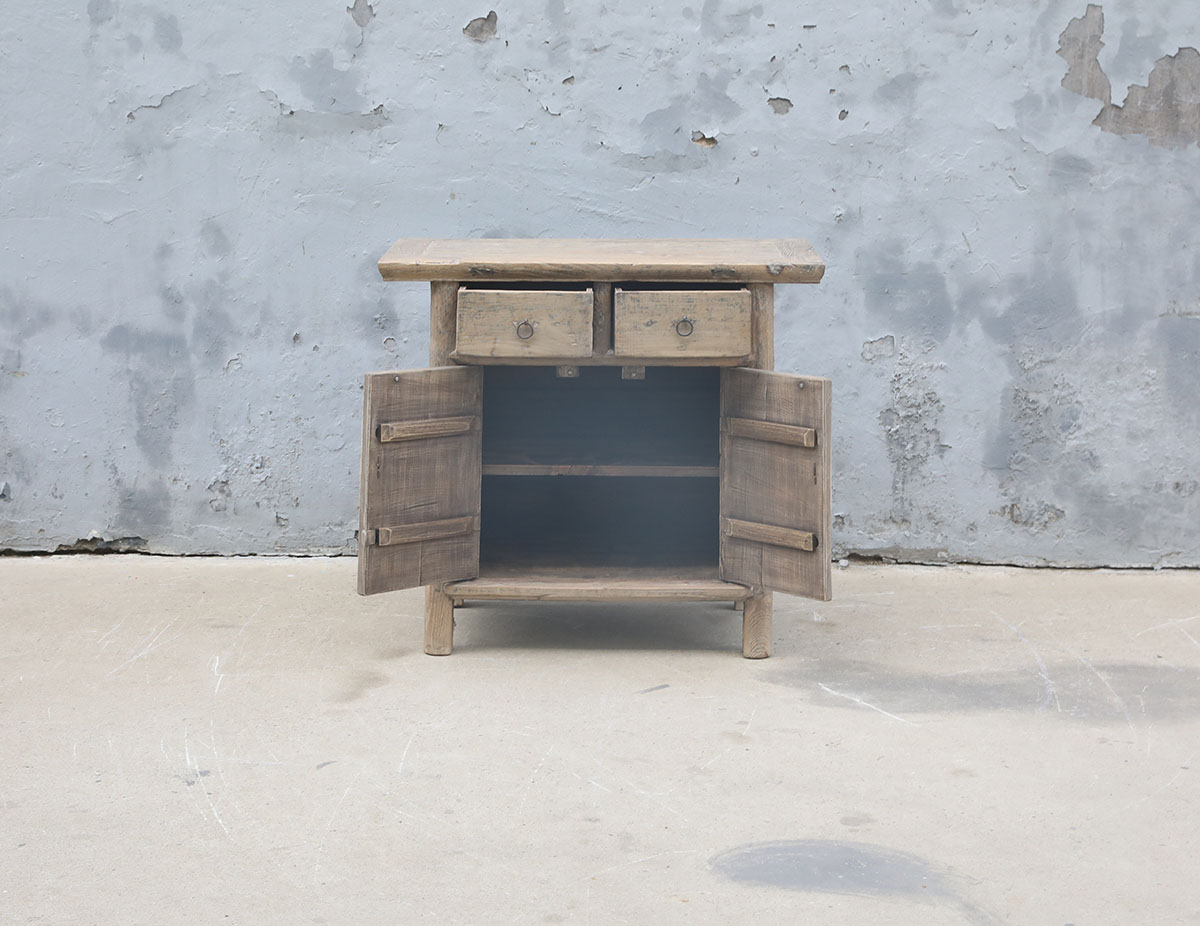 Vintage Chinese Elm Hall Cabinet, 33.5x18x31H - Image 5