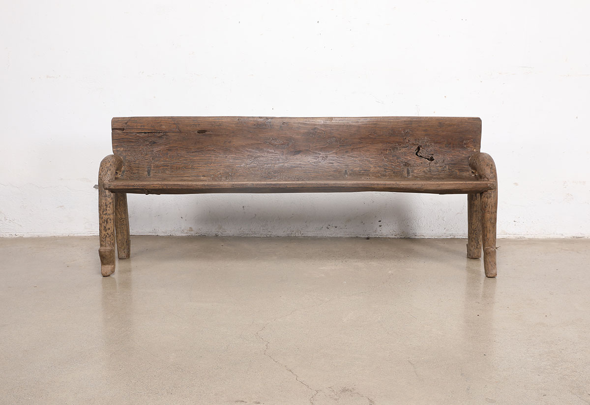 Vintage Rustic Pine Bench, 66x18x26.5H - Image 4