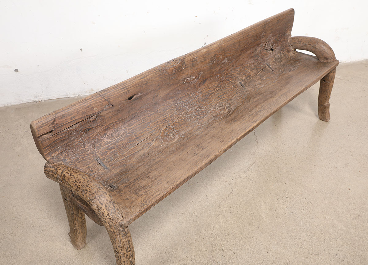 Vintage Rustic Pine Bench, 66x18x26.5H - Image 3