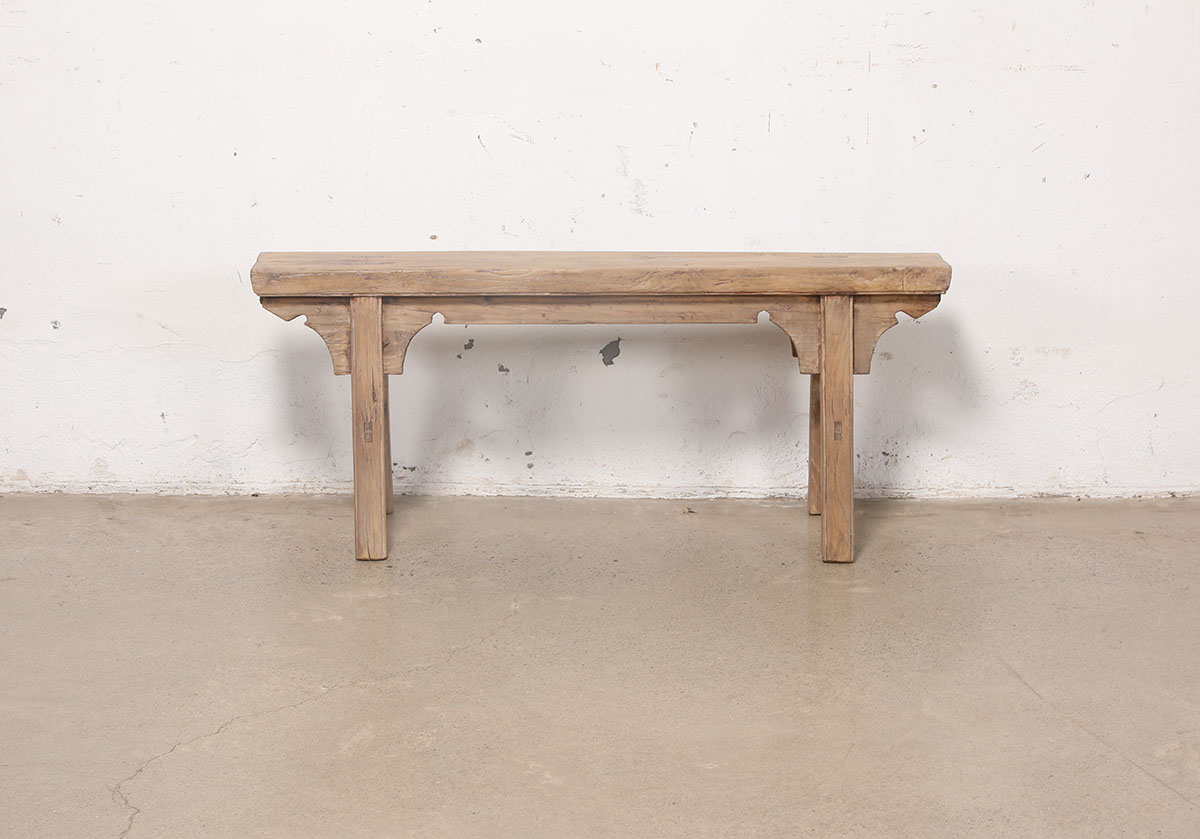 Vintage Chinese Elm Bench, 49x7.5x20.5H - Image 3