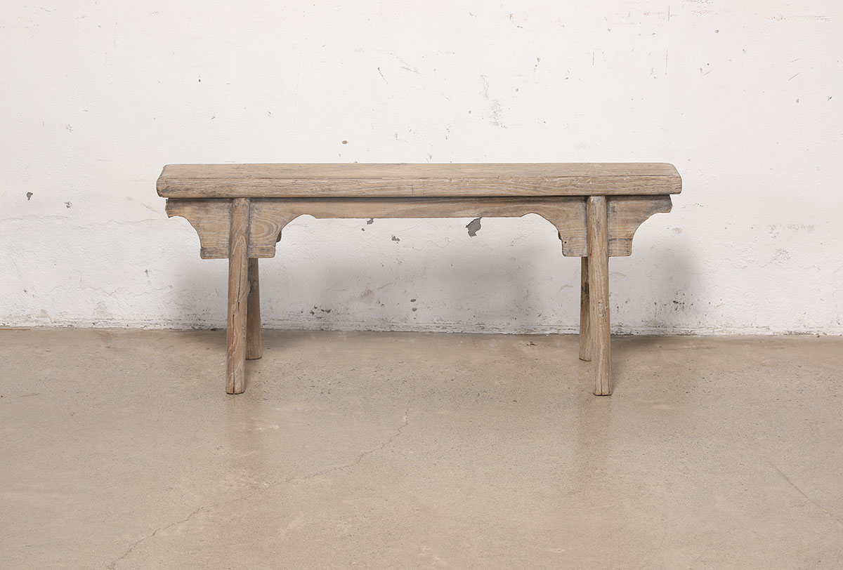 Vintage Chinese Elm Bench, 52x6x20.5H - Image 3