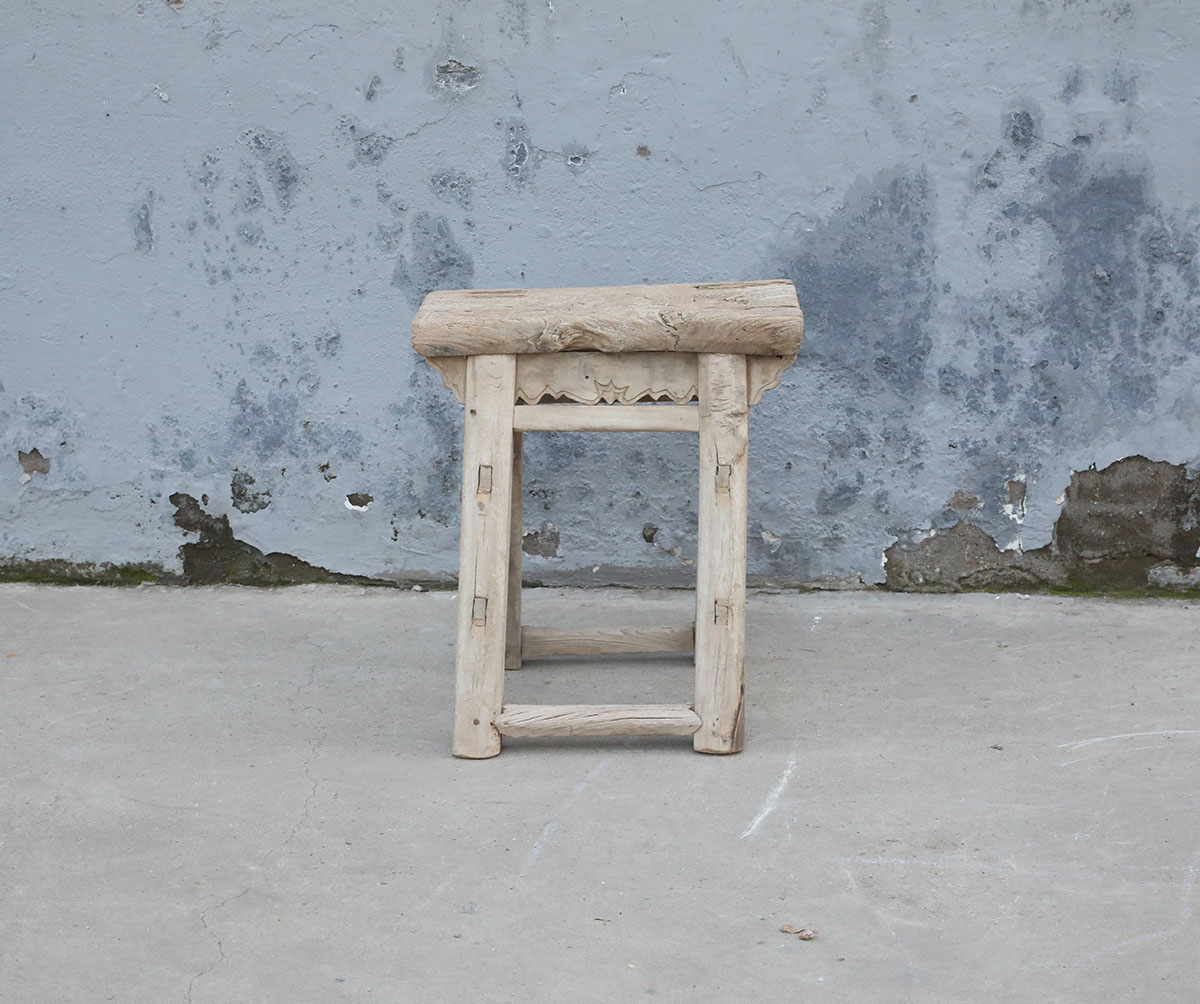 Vintage Chinese Elm Stool, 18x8.5x20H - Image 3