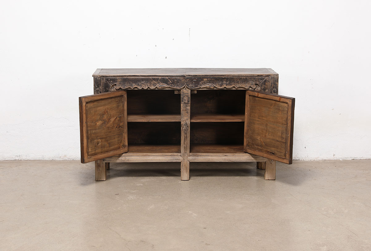 Antique Chinese Painted Pine Cabinet, Gansu province, 55.5x16.5x33H - Image 6