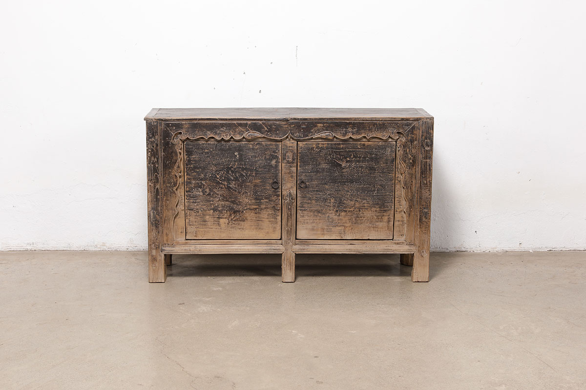 Antique Chinese Painted Pine Cabinet, Gansu province, 55.5x16.5x33H - Image 5