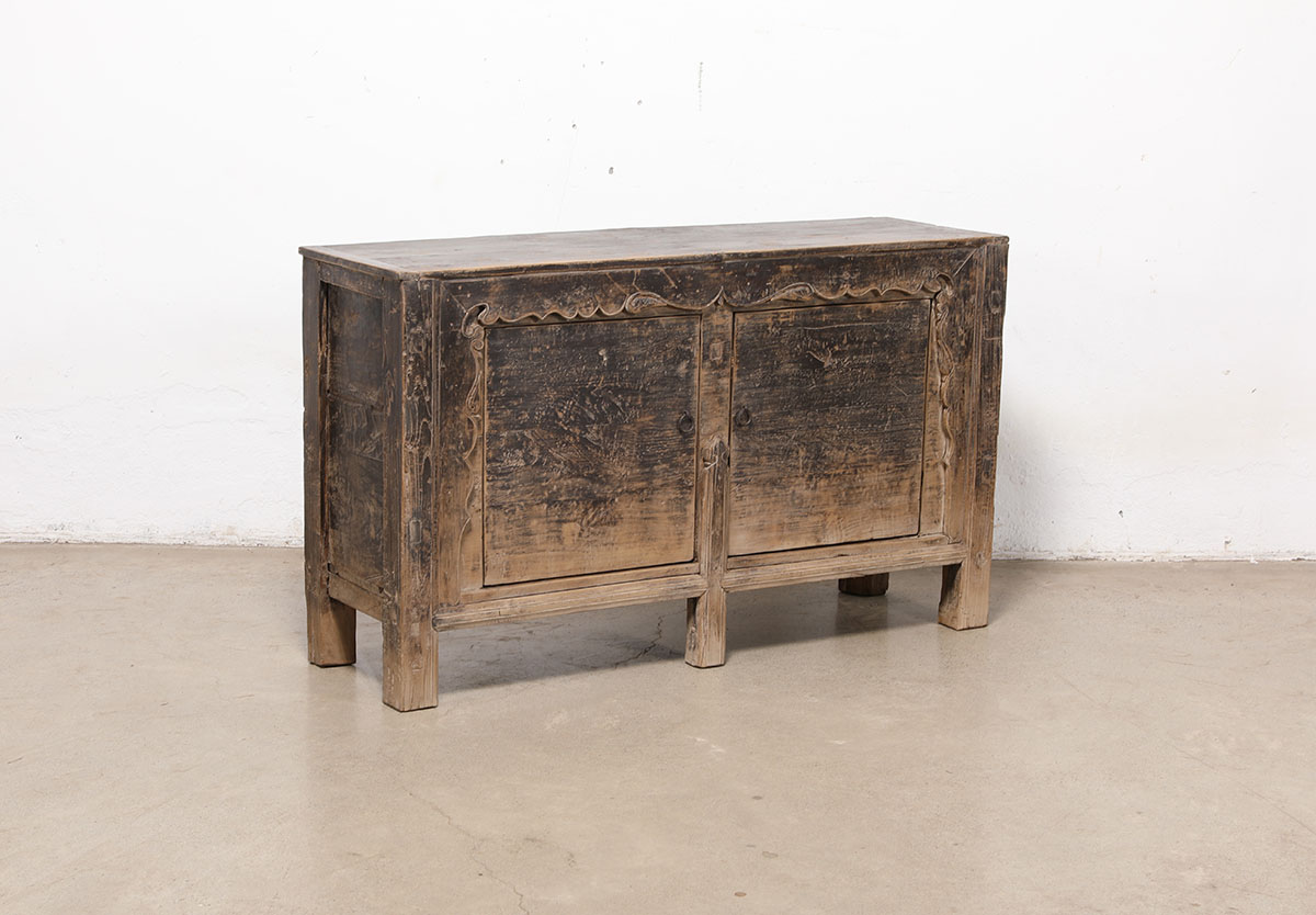 Antique Chinese Painted Pine Cabinet, Gansu province, 55.5x16.5x33H - Image 7